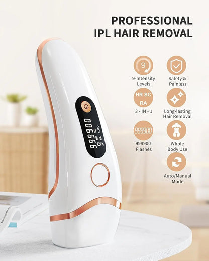 Appareils IPL Laser d'épilation 17J 999900   Light Pulses HR/SC/RA 9 niveaux épilation indolore pour tout le corps usage domestique pour hommes femmes