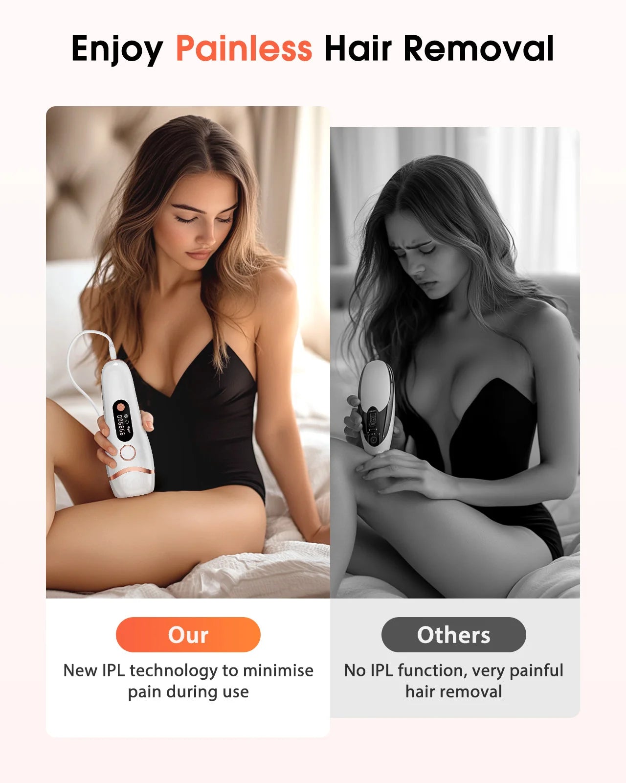 Appareils IPL Laser d'épilation 17J 999900   Light Pulses HR/SC/RA 9 niveaux épilation indolore pour tout le corps usage domestique pour hommes femmes